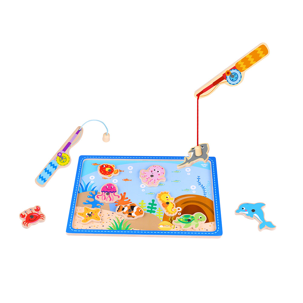 Tooky Toy Дървена магнитна игра Морско дъно TKF040