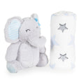 Cangaroo Бебешко одеяло 90/75 cm с играчка Elephant blue