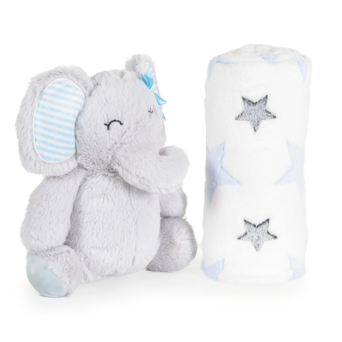 Cangaroo Бебешко одеяло 90/75 cm с играчка Elephant blue