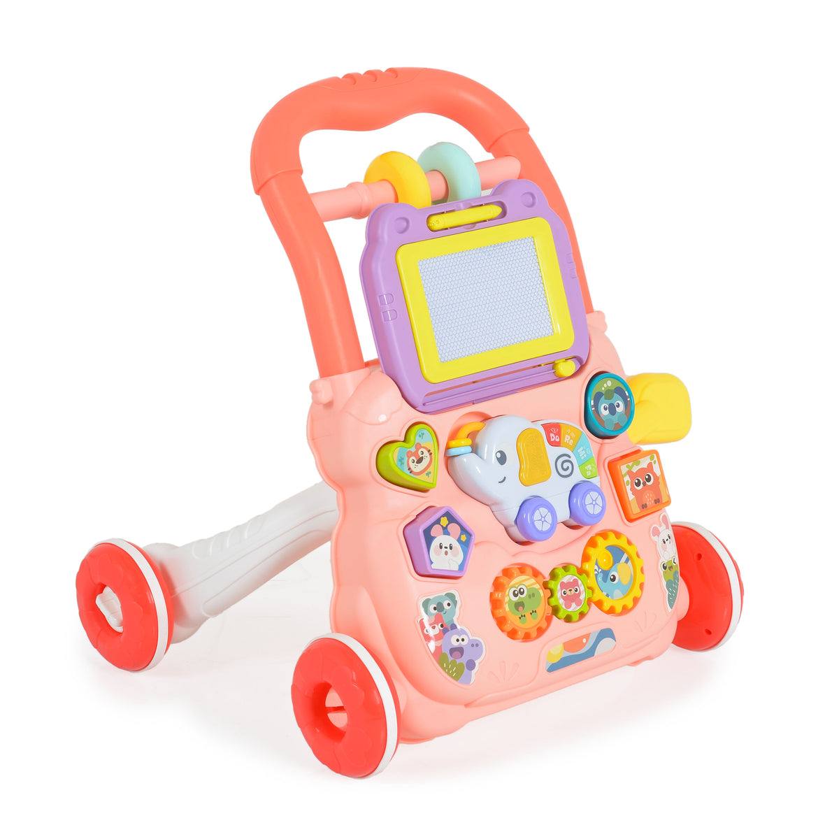 Moni Toys Играчка за прохождане Elephant-HE0811-розов