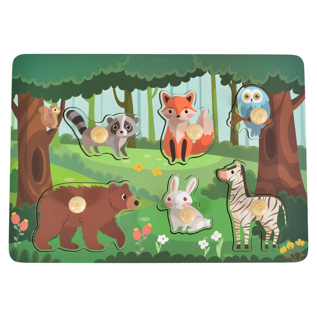 Moni Toys Дървен пъзел Wild animals 3006