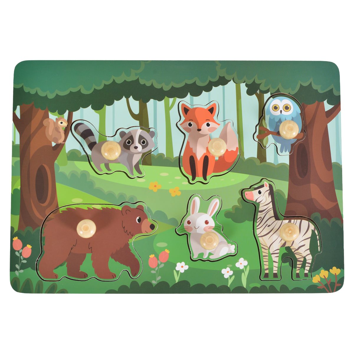 Moni Toys Дървен пъзел Wild animals 3006