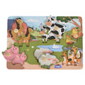 Moni Toys Дървен пъзел Farm 3005