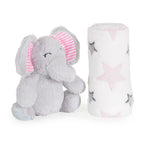 Cangaroo Бебешко одеяло 90/75 cm с играчка Elephant pink