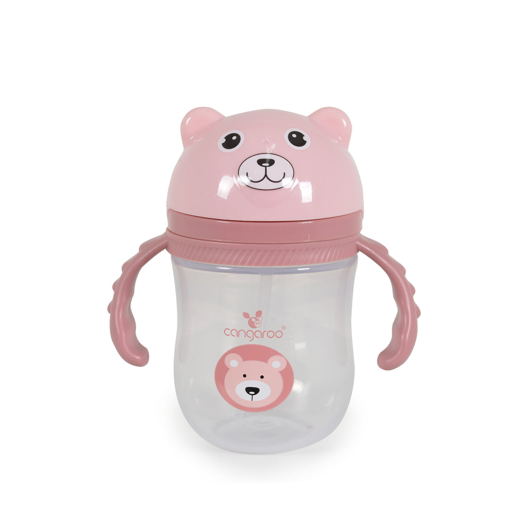 Cangaroo Чаша със сламка 240ml Berry -C0586 - Розов