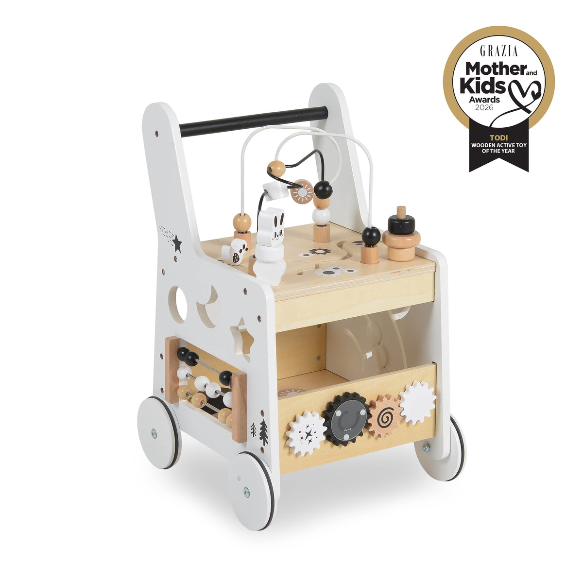 Moni Toys Дървена играчка за прохождане Todi