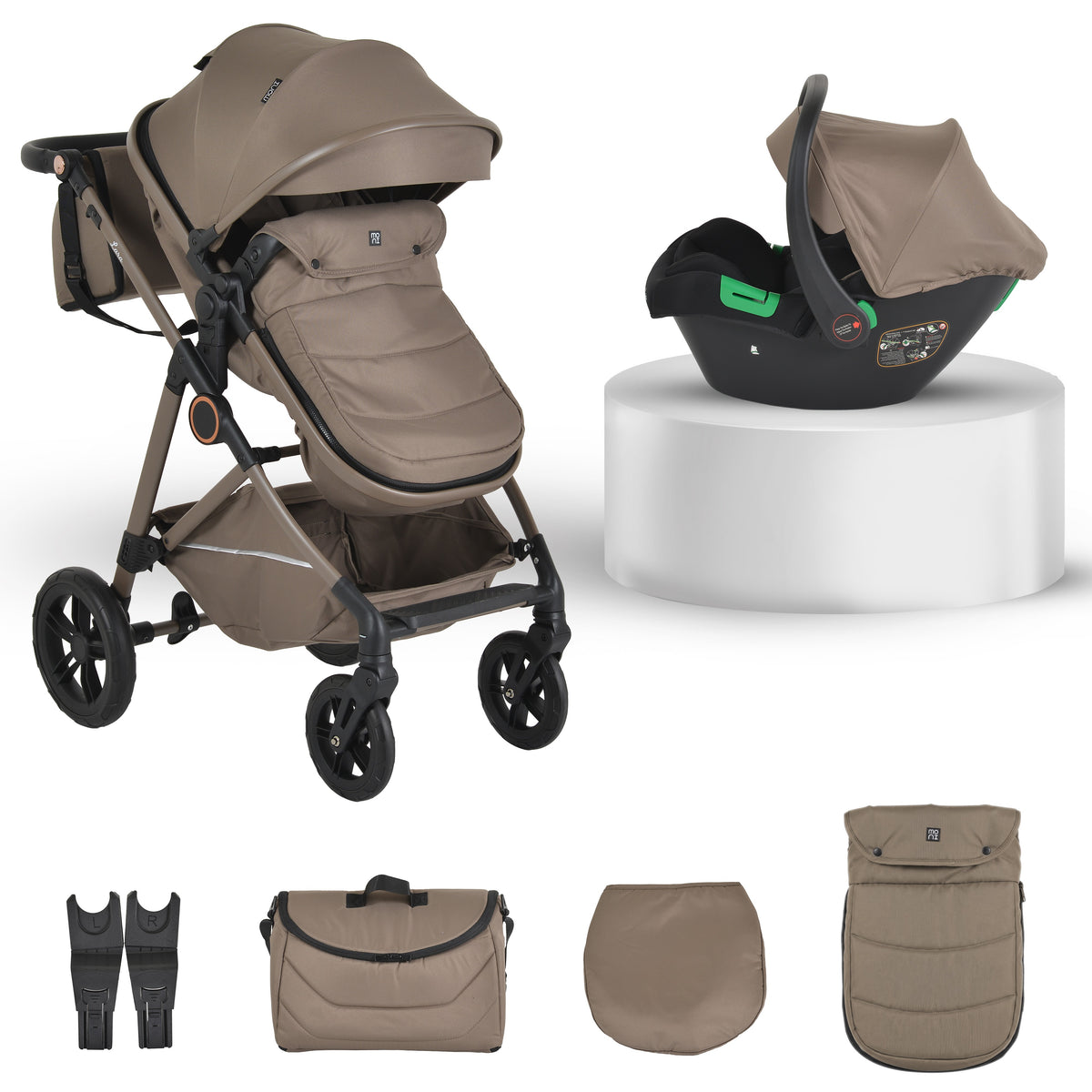 Moni Комбинирана количка Lara 2 в 1 Beige
