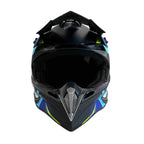 Каска мото 188 Крос XL Matt Black/Blue