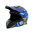 Каска мото 188 Крос XL Matt Black/Blue