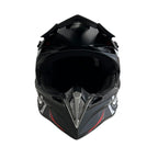 Каска мото 188 Крос L Matt Black/Grey Red