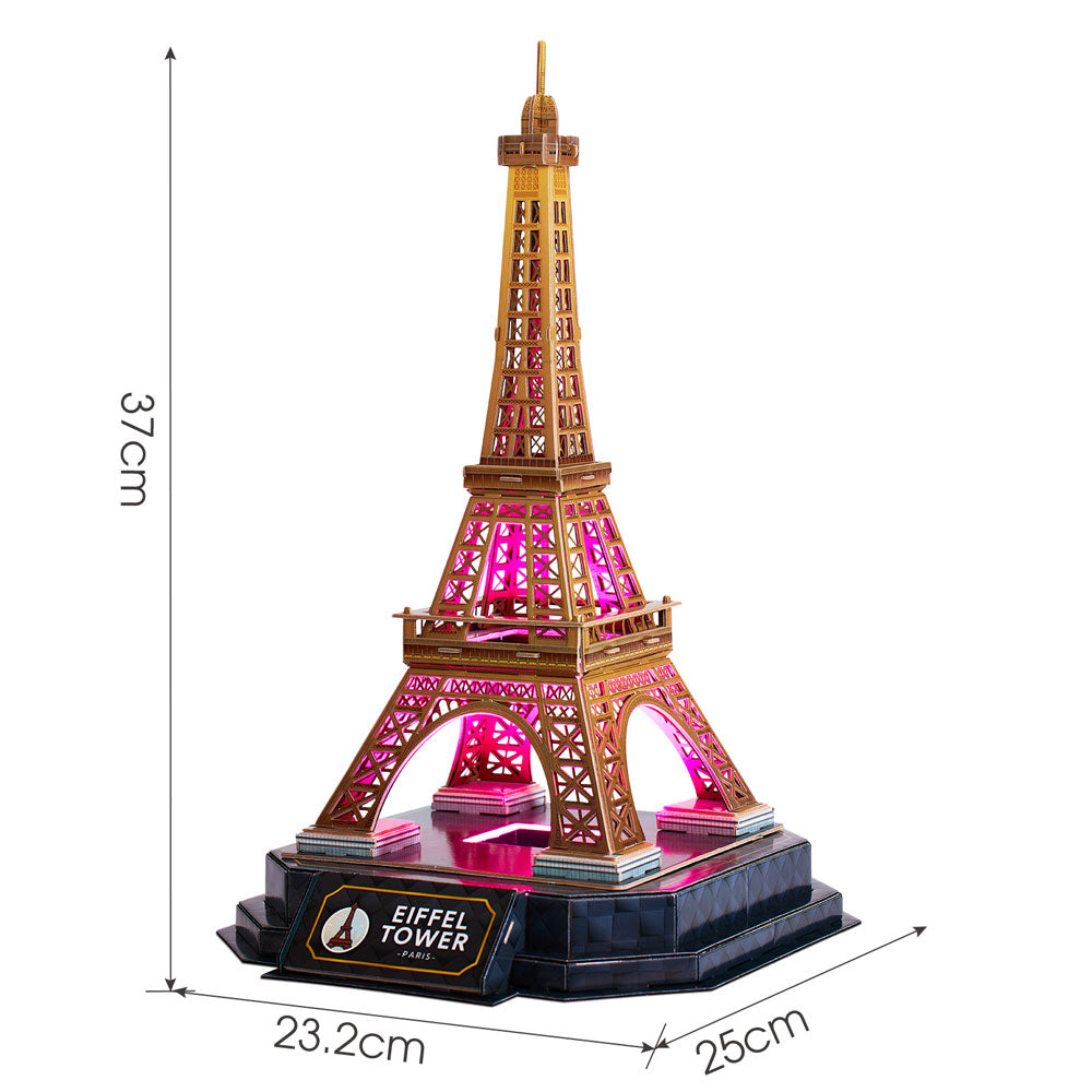 CubicFun Пъзел 3D Eiffel Tower Paris Night Edition с LED светлини
