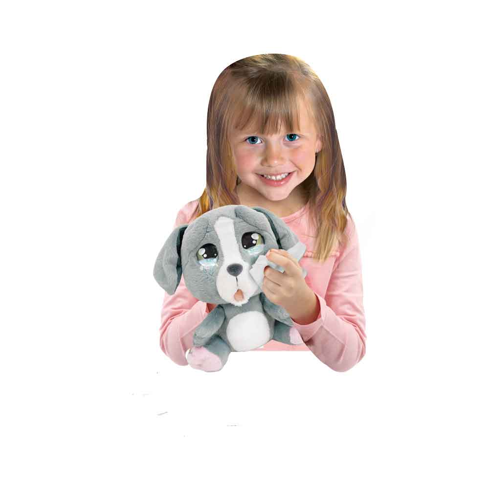 EMOTION PETS Сиво кученце с истински сълзи