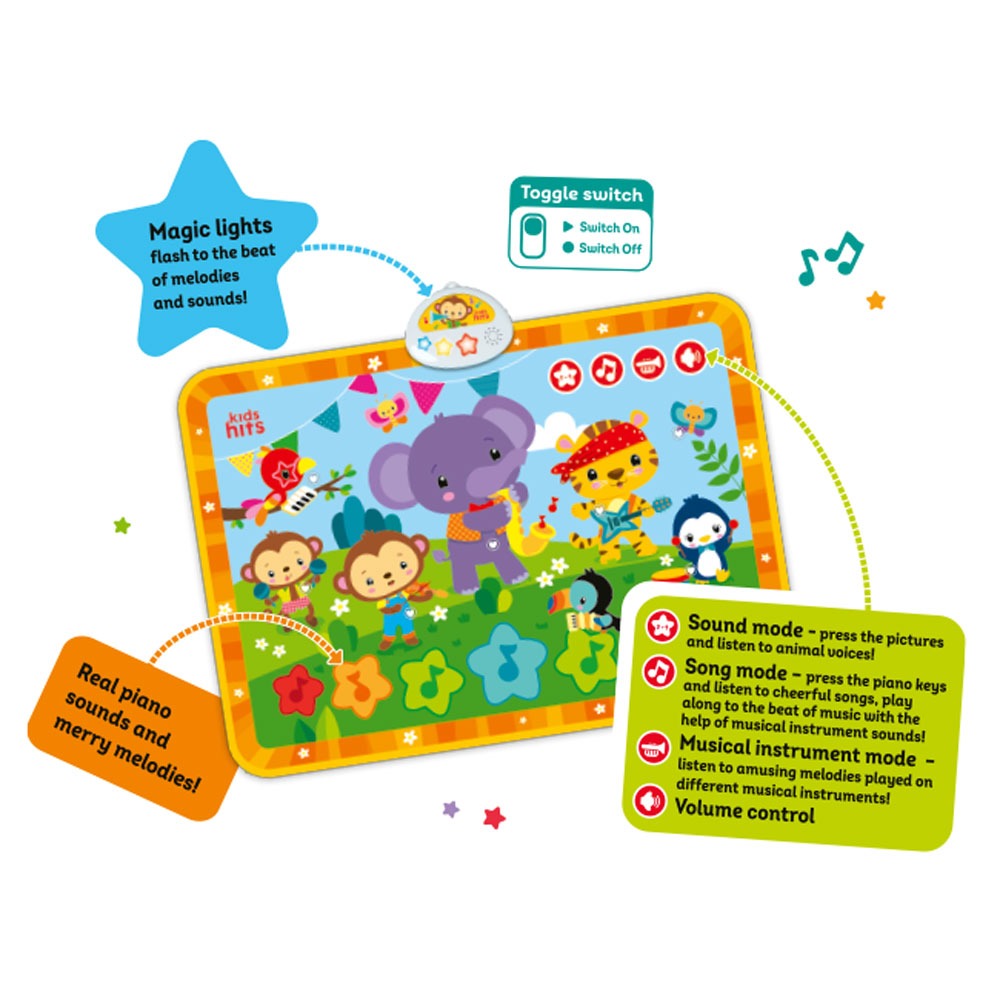 Kids Hits Музикално Килимче с Диви Животни