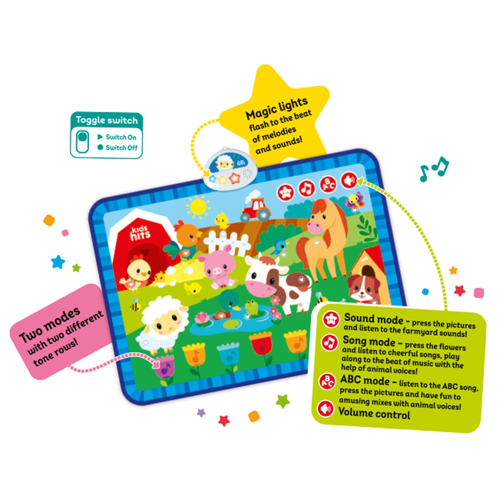 Kids Hits Музикално Килимче с Животни от Фермата