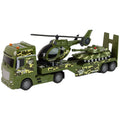 ToyStar Автовоз Military с хеликоптер и танк звук и светлина