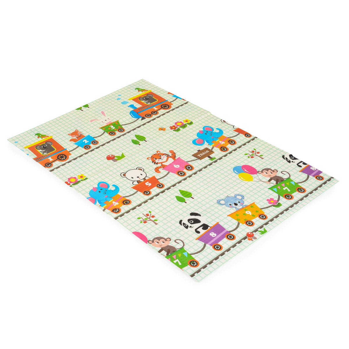 Moni Toys Двулицево сгъваемо термо килимче Wild animals