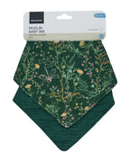 KikkaBoo Комплект 2 бр муселинов лигавник Secret Garden Green