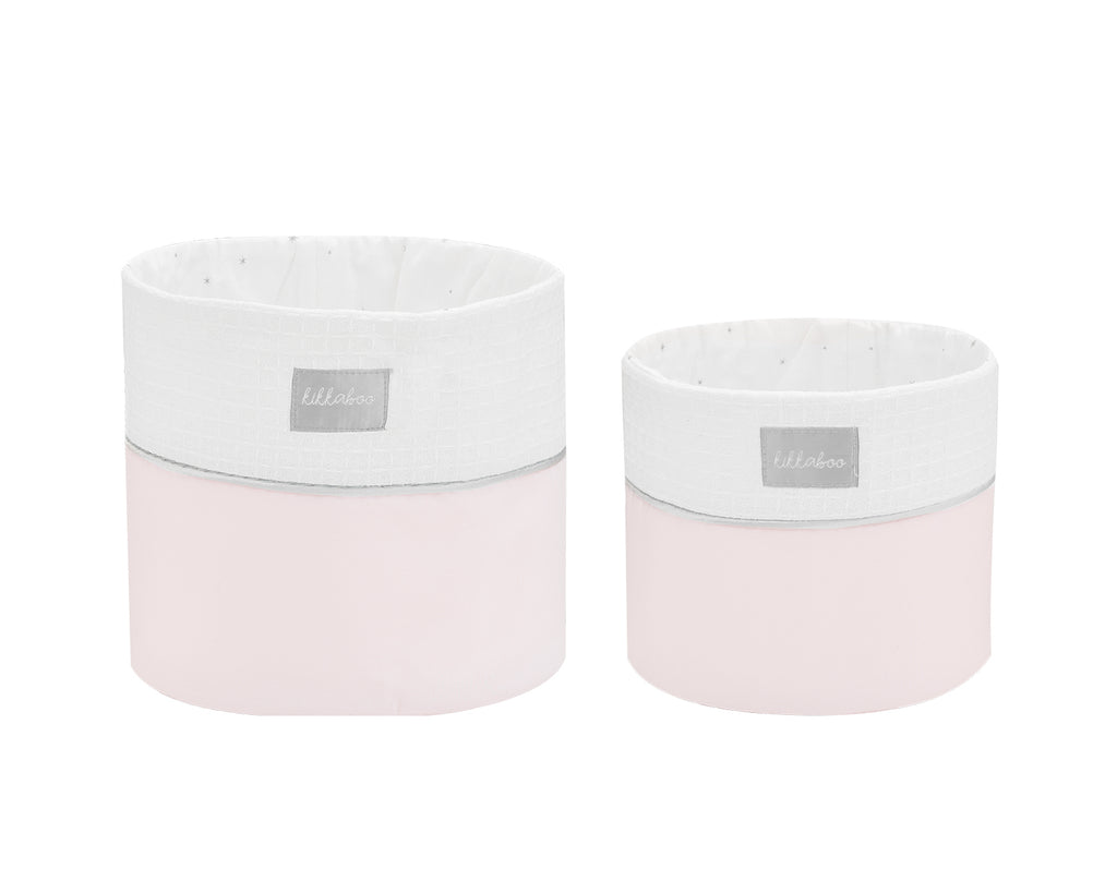 KikkaBoo Комплект кош за аксесоари 2 бр - 22см и 18см Dream Big Pink
