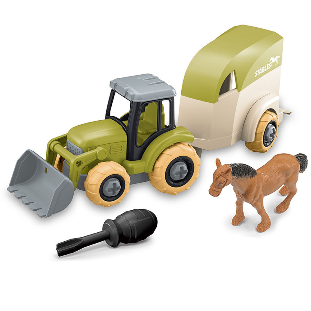 Трактор за сглобяване с Ремарке и Кон Farm Truck