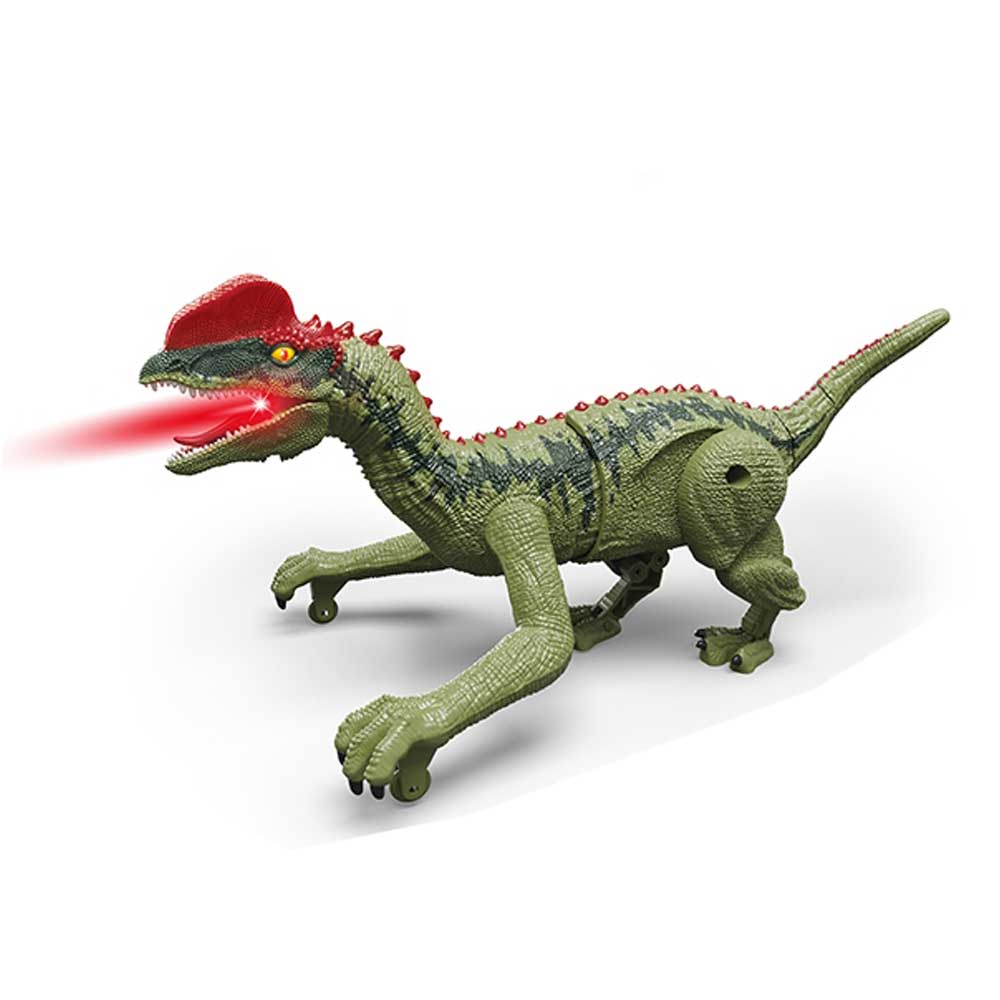 Динозавър DILOPHOSAURUS ходещ с пара и звук R/C