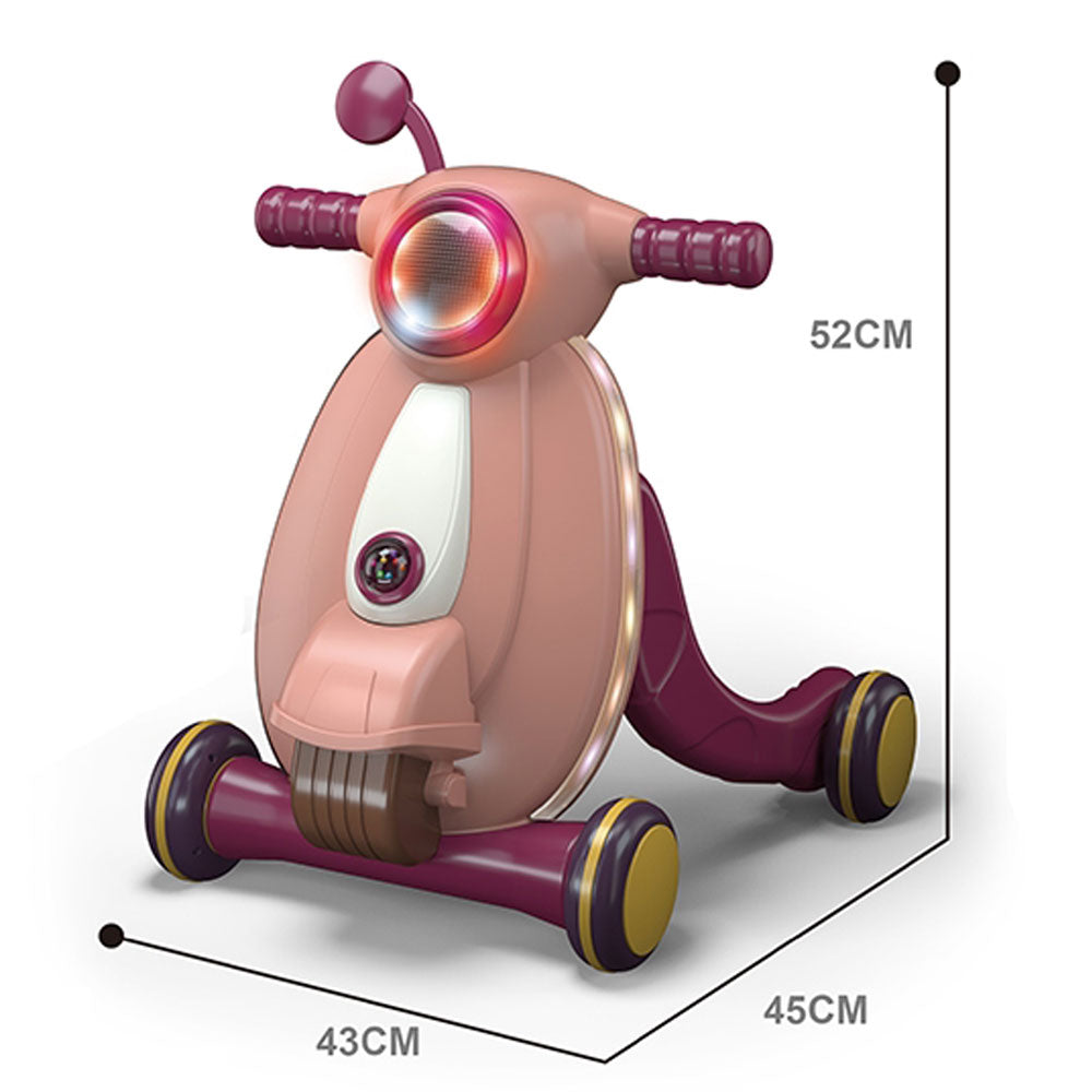 OCIE Музикална играчка за прохождане Baby Walker розова