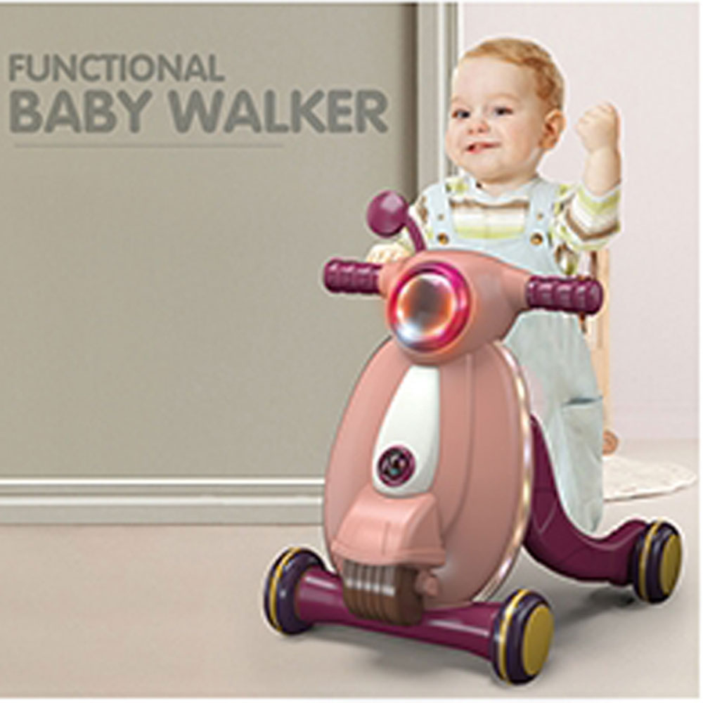 OCIE Музикална играчка за прохождане Baby Walker розова