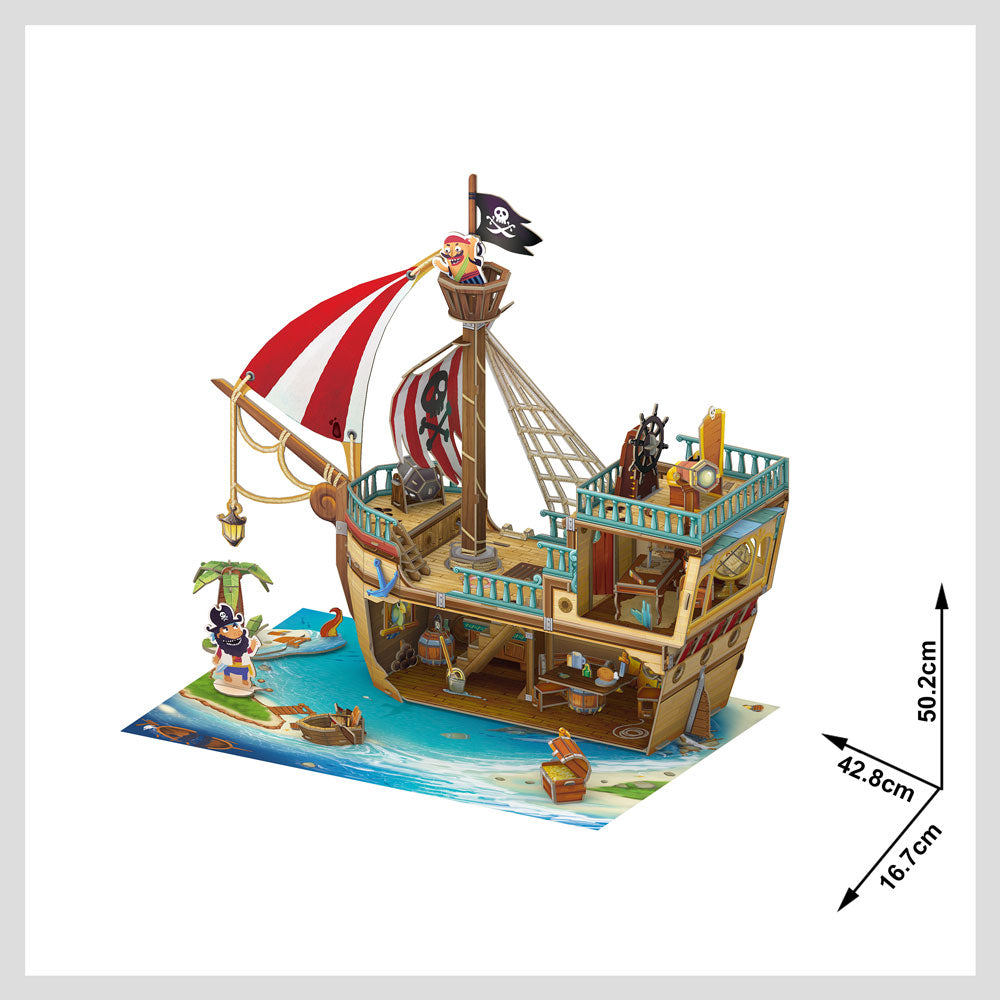 CubicFun Пъзел 3D Кораб Pirate Treasure Ship 157ч.