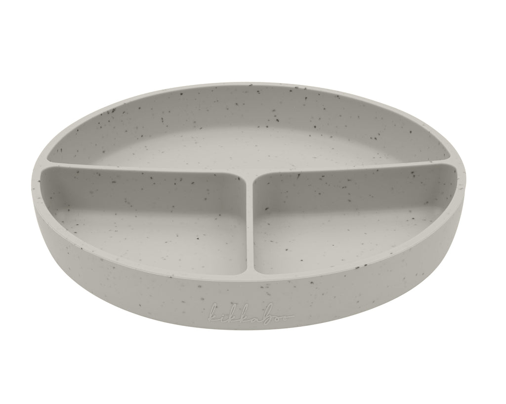 KikkaBoo Чиния с отделения и вакуумно дъно Platinum Silicone Sand