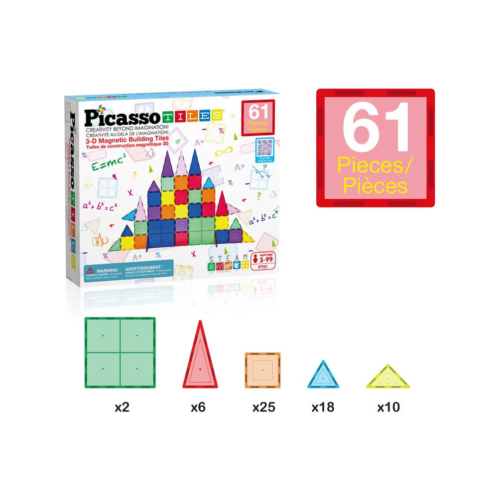 Picasso STEAM Магнитен конструктор 61 части