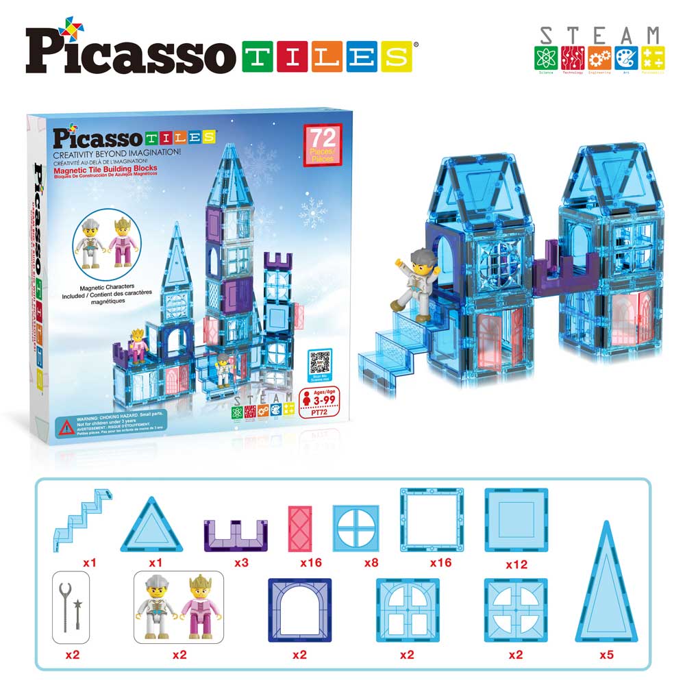 Picasso STEAM Магнитен конструктор Зимен дворец 72 части