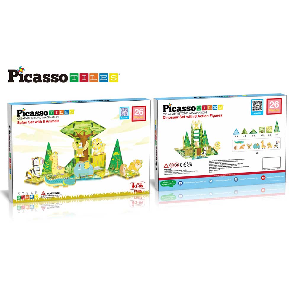 Picasso STEAM Магнитен конструктор Сафари 26 части