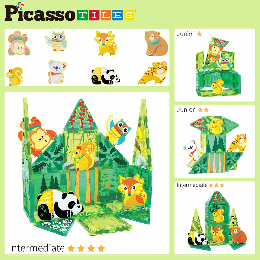 Picasso STEAM Магнитен конструктор Горски животни 26 части