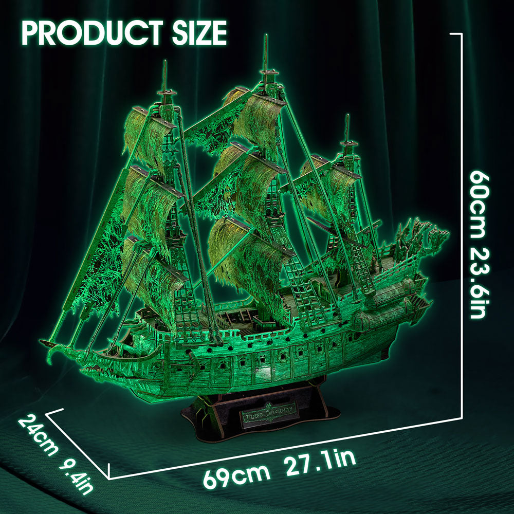 CubicFun Пъзел 3D кораб Flying Dutchman 360ч. Glow in the dark