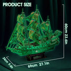 CubicFun Пъзел 3D кораб Flying Dutchman 360ч. Glow in the dark