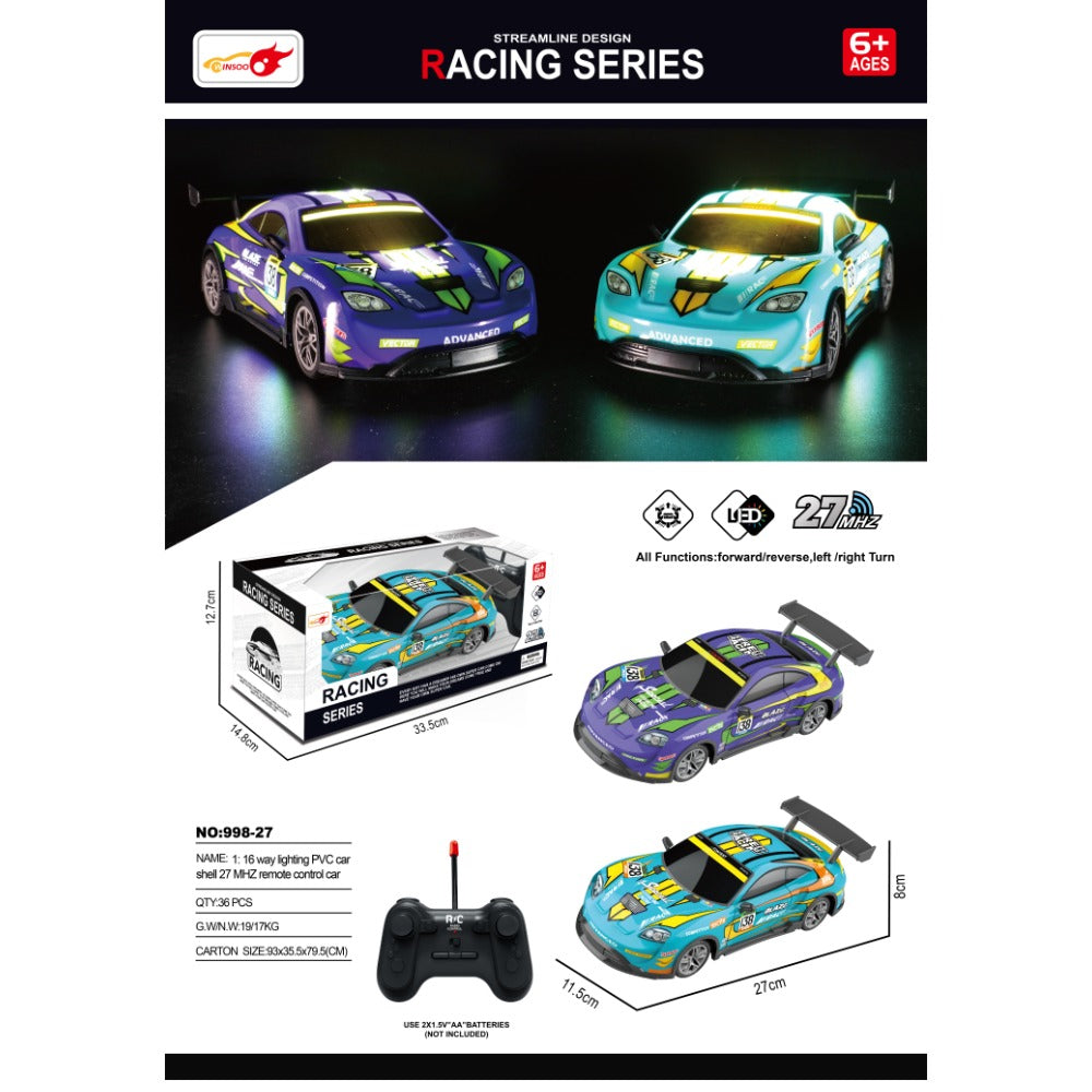 Racing Светеща Кола 1:16 Radio/C