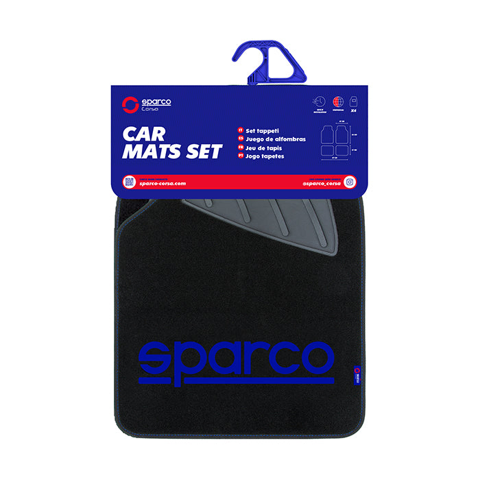Стелки мокет SPC1901A Sparco Черни-Сини 4БР/К-Т