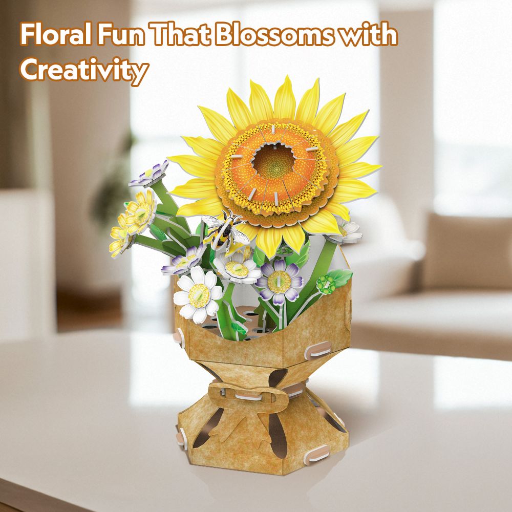 CubicFun Пъзел 3D Flower Bouquet Слънчоглед 102ч.