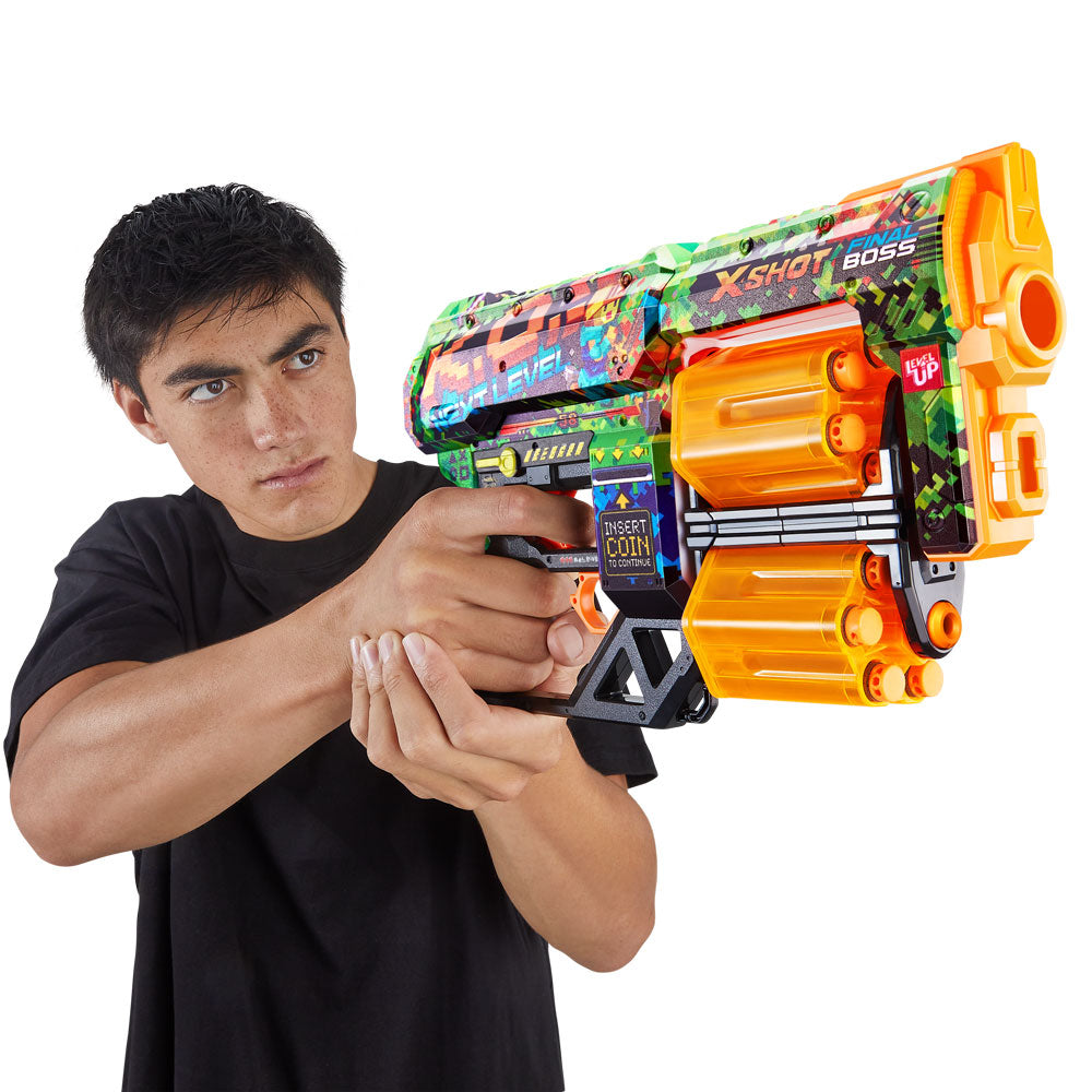 X Shot SKINS Бластер с барабани с 12 меки стрели Dread