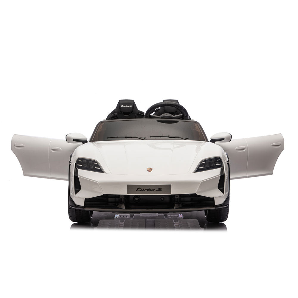 PINGHU Кола Акумулаторна PORSCHE TAYCAN 12V Бяла BDM-0988-W