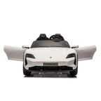 PINGHU Кола Акумулаторна PORSCHE TAYCAN 12V Бяла BDM-0988-W