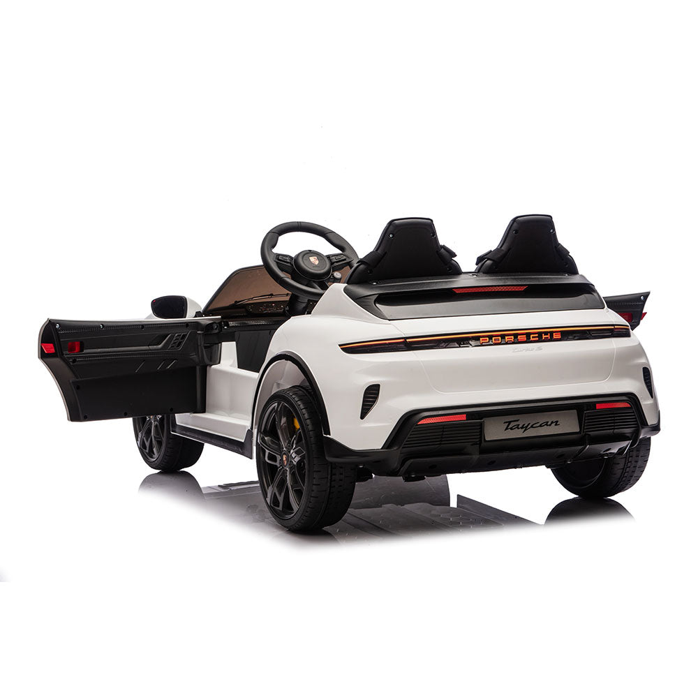 PINGHU Кола Акумулаторна PORSCHE TAYCAN 12V Бяла BDM-0988-W