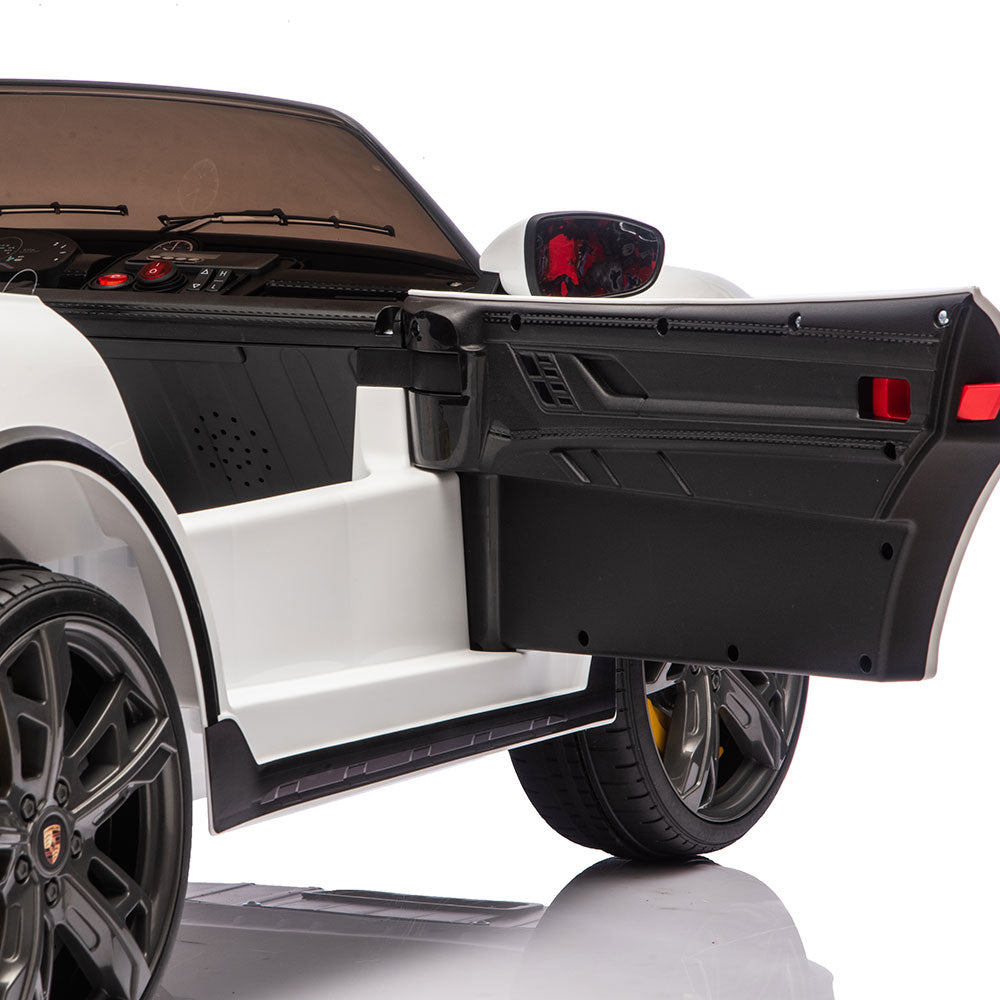 PINGHU Кола Акумулаторна PORSCHE TAYCAN 12V Бяла BDM-0988-W