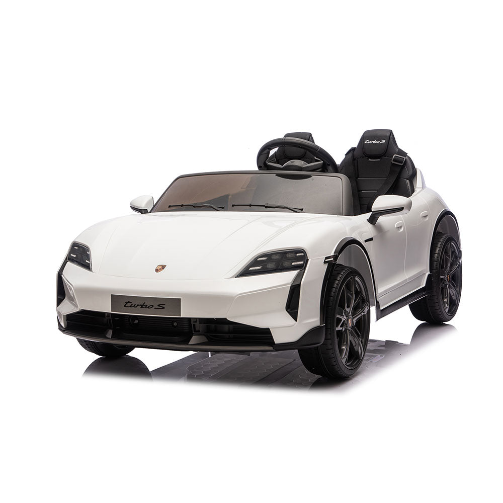 PINGHU Кола Акумулаторна PORSCHE TAYCAN 12V Бяла BDM-0988-W