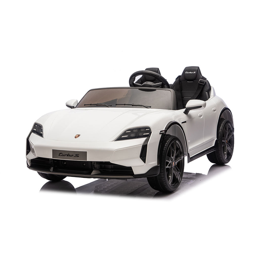 PINGHU Кола Акумулаторна PORSCHE TAYCAN 12V Бяла BDM-0988-W