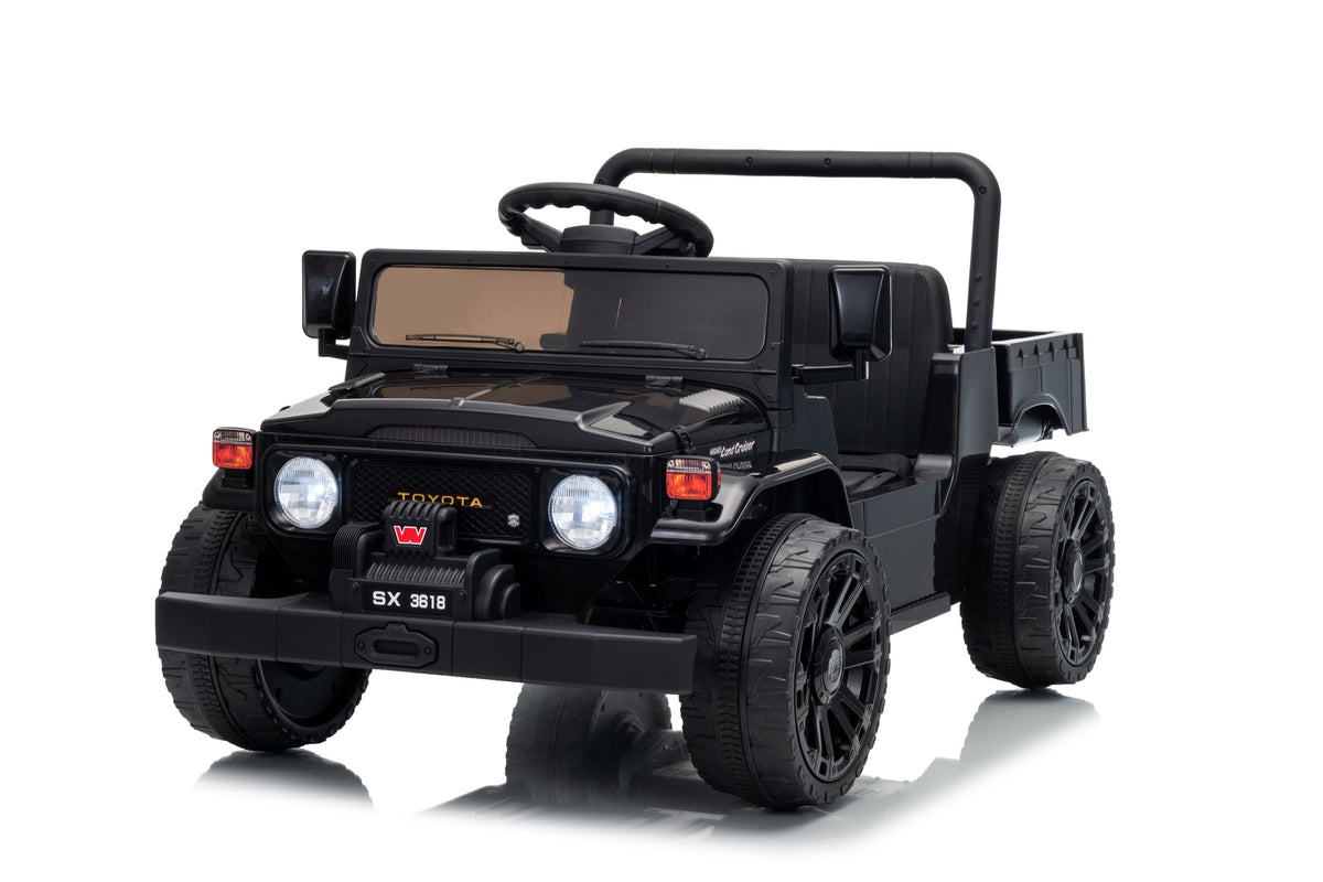 KikkaBoo Акумулаторна кола Licensed Toyota Land Cruiser FJ45 Pick Up Black