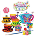 Керамичен сервиз за чай за оцветяване Painted Ceramics Пеперуди 15ч.