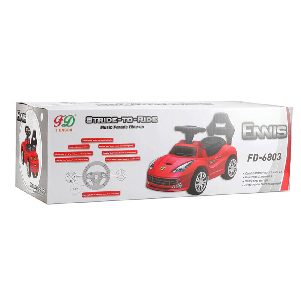 Кола за возене Ride-On Hot Sport Червена